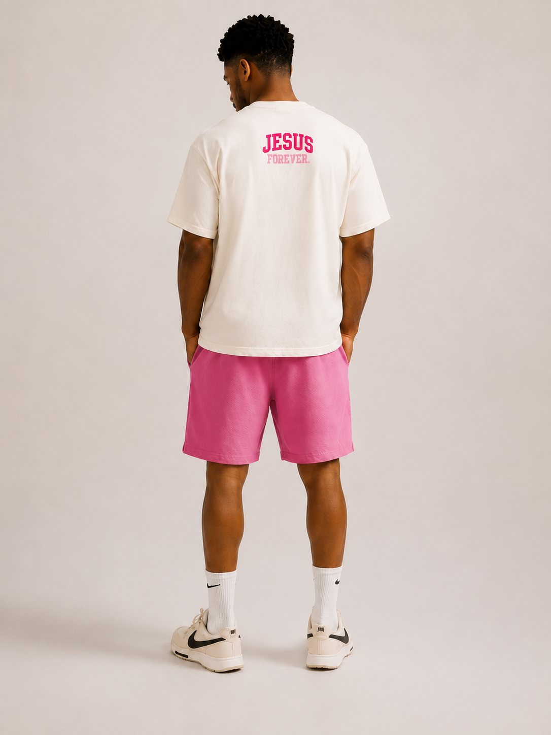 Authentic Oversized Cropped Tee Pink