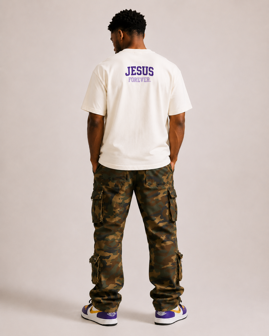 Jesus Forever Authentic Tee Purple