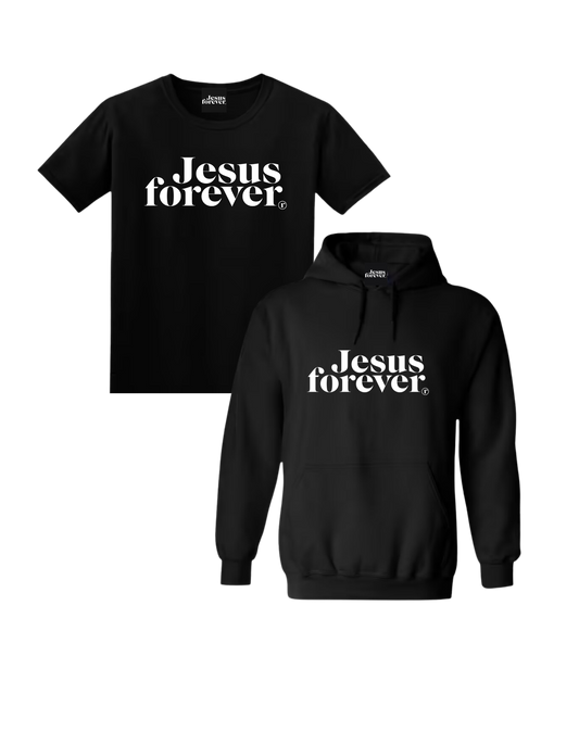 Jesus Forever Hoodie + FREE Tee - Black